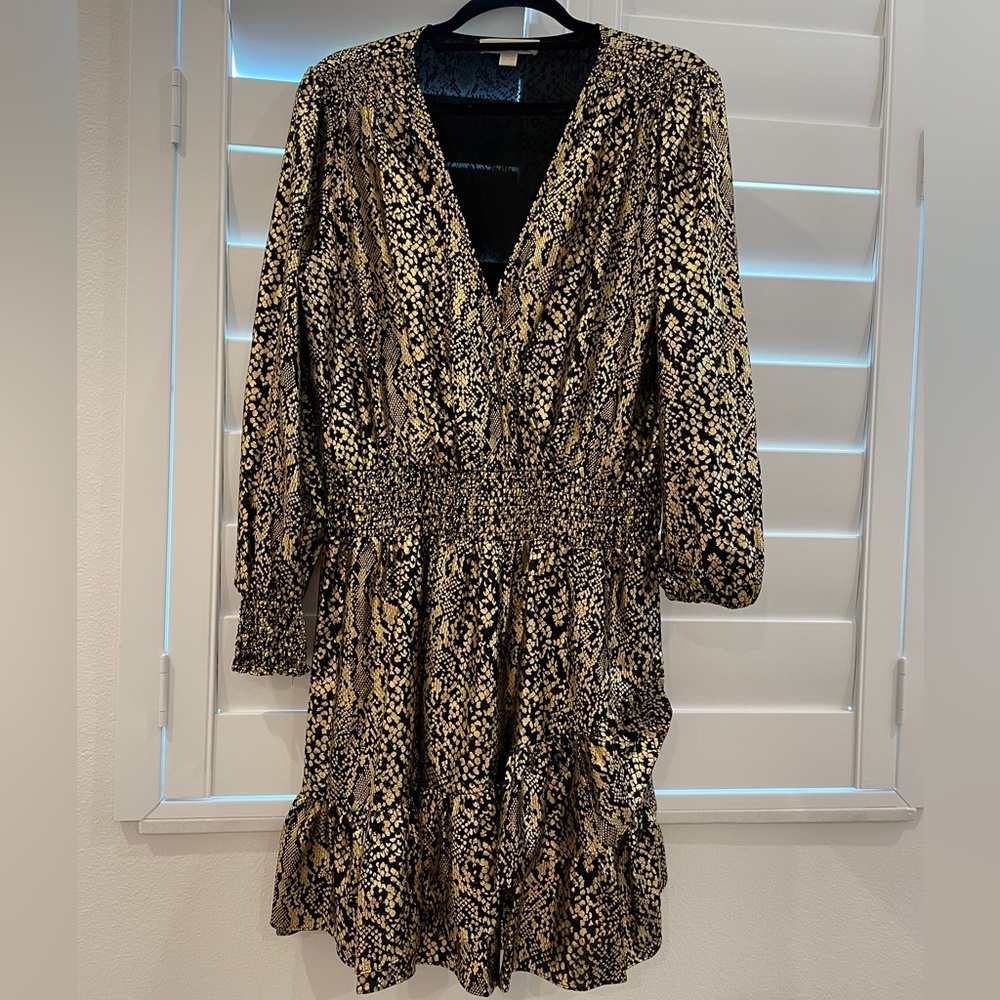 Michael Kors ruffle wrap dress